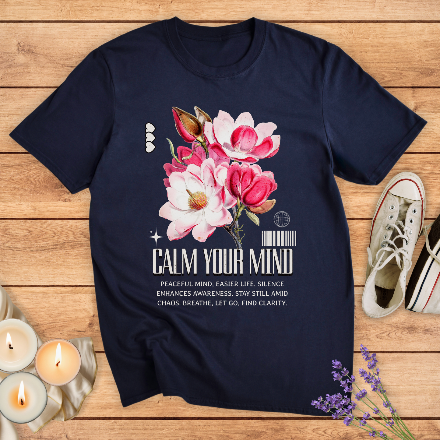 CALM YOUR MIND T-SHIRT - Print Material - Vibe Culture