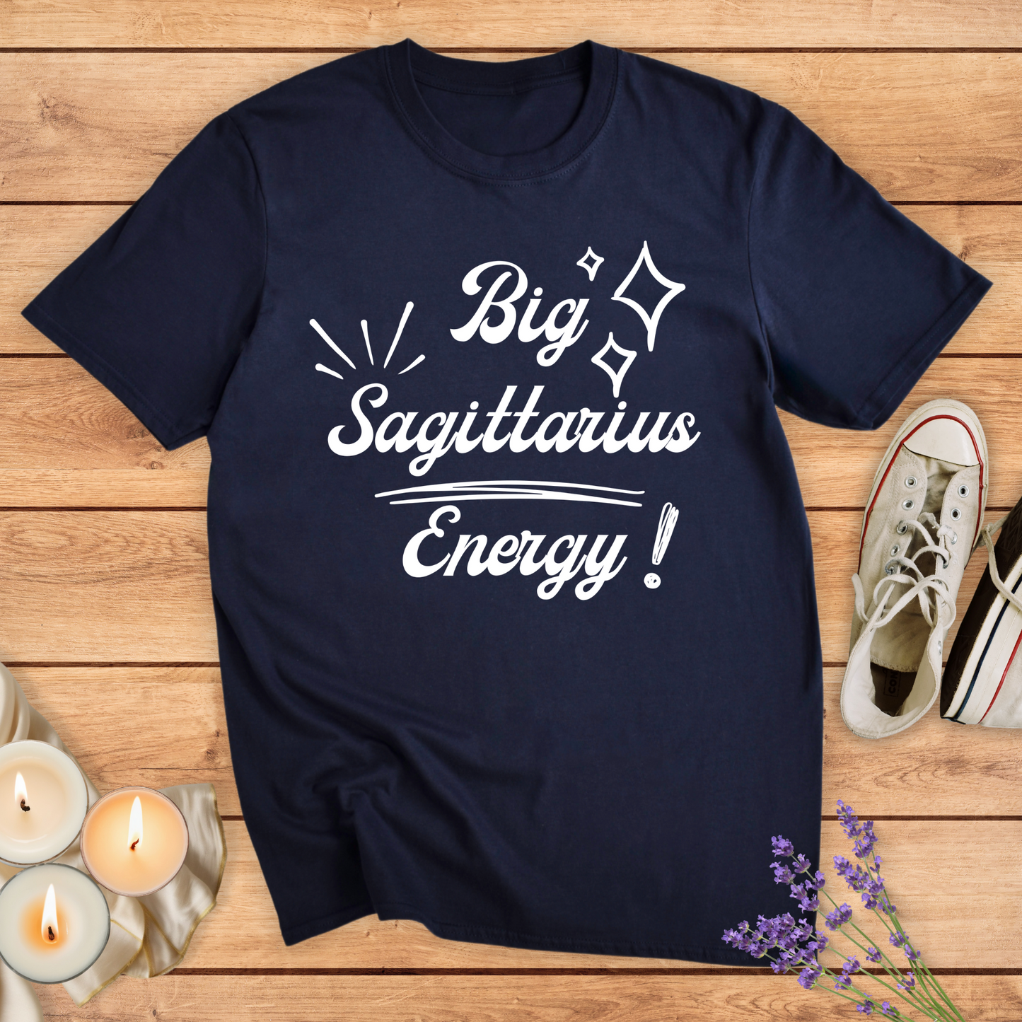 BIG SAGITTARIUS ENERGY T-SHIRT - Print Material - Vibe Culture