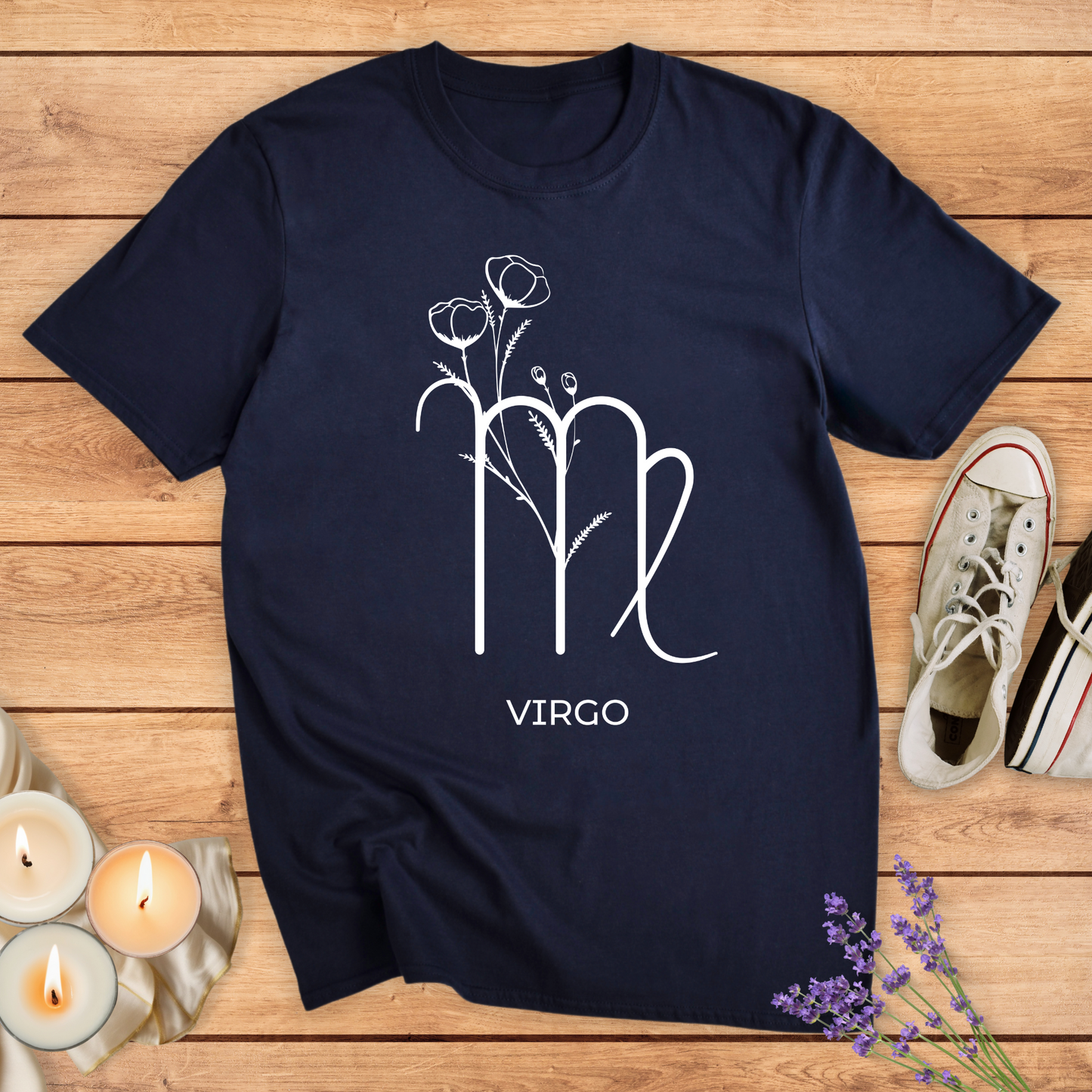 VIRGO FLOWER SIMPLE T-SHIRT