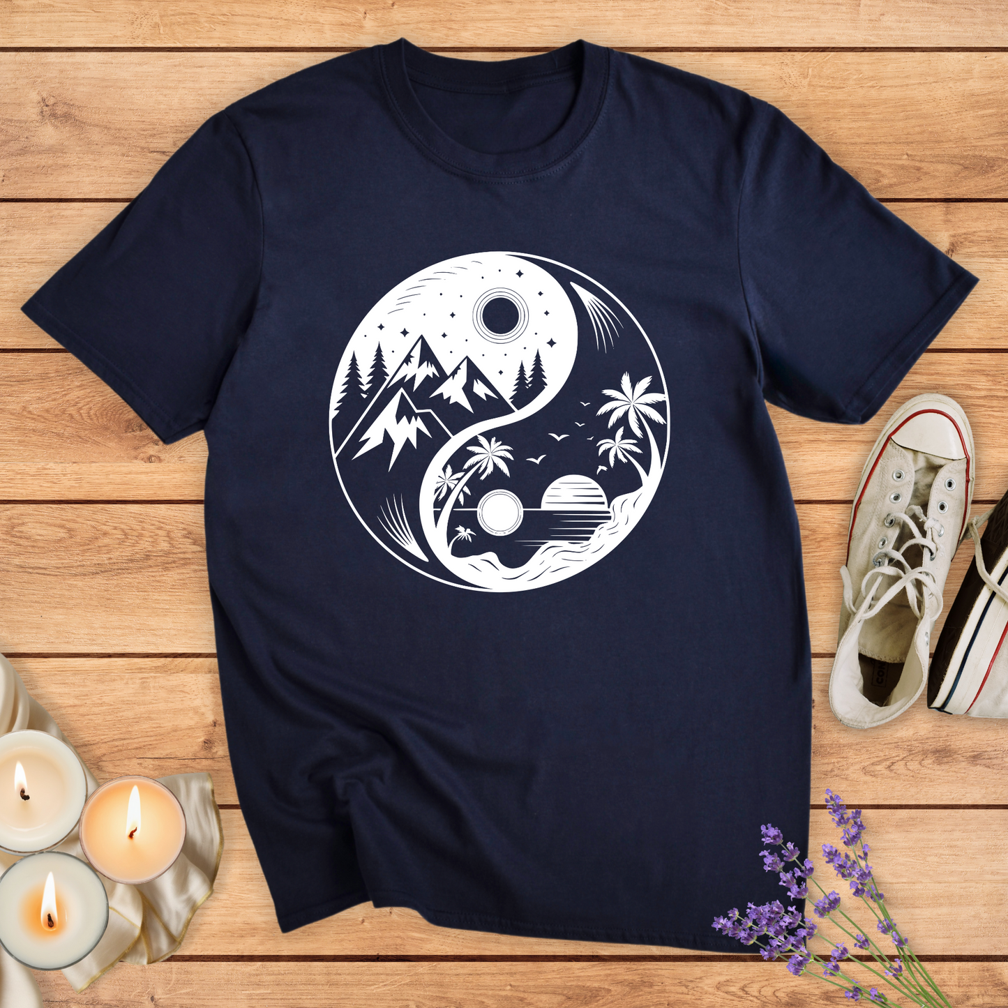 NATURE SCENE YINYANG T-SHIRT