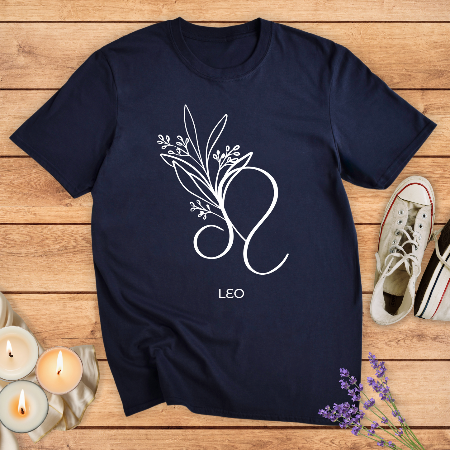 LEO FLOWER SIMPLE T-SHIRT