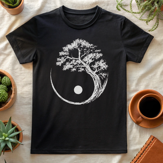 YIN YANG TREE T-SHIRT - T-Shirt - Astrotees.co