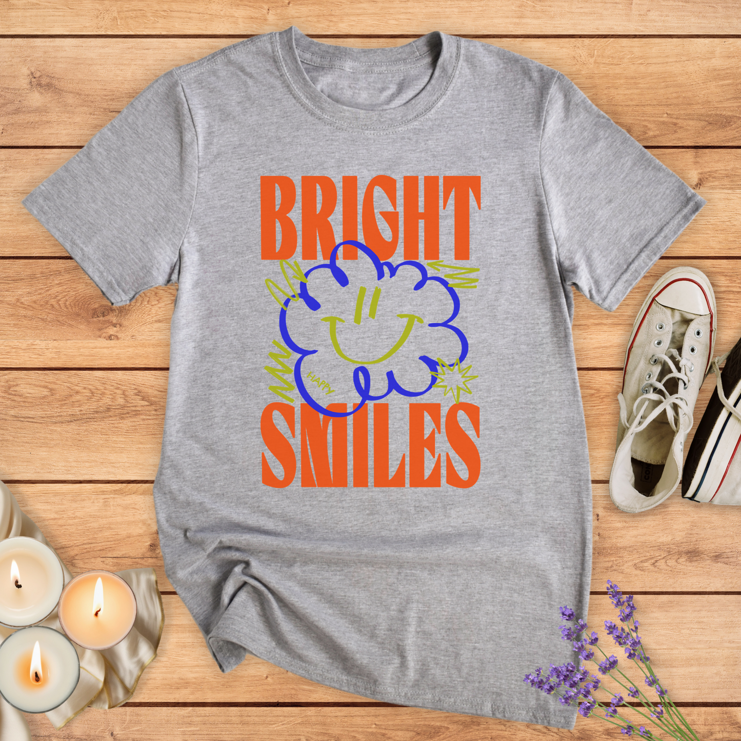 BRIGHT SMILES T-SHIRT - Print Material - Vibe Culture