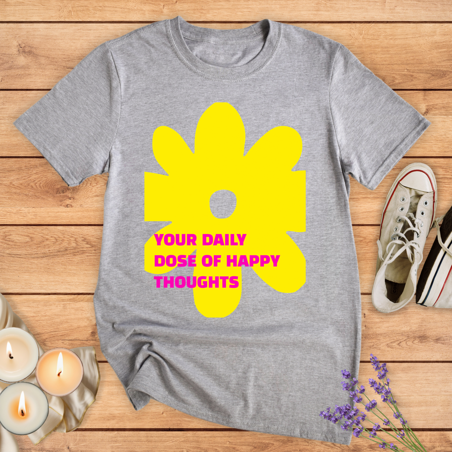 HAPPY THOUGHTS T-SHIRT - Print Material - Vibe Culture