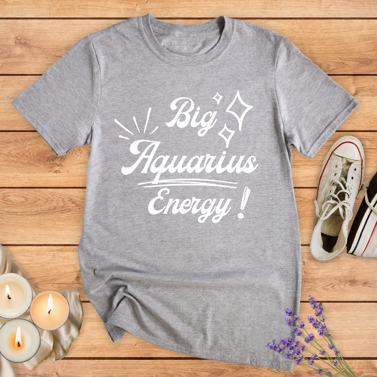 BIG AQUARIUS ENERGY T-SHIRT - Print Material - Vibe Culture