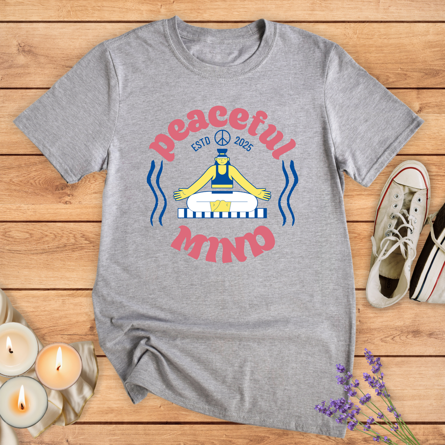 PEACEFUL MIND T-SHIRT - Print Material - Vibe Culture