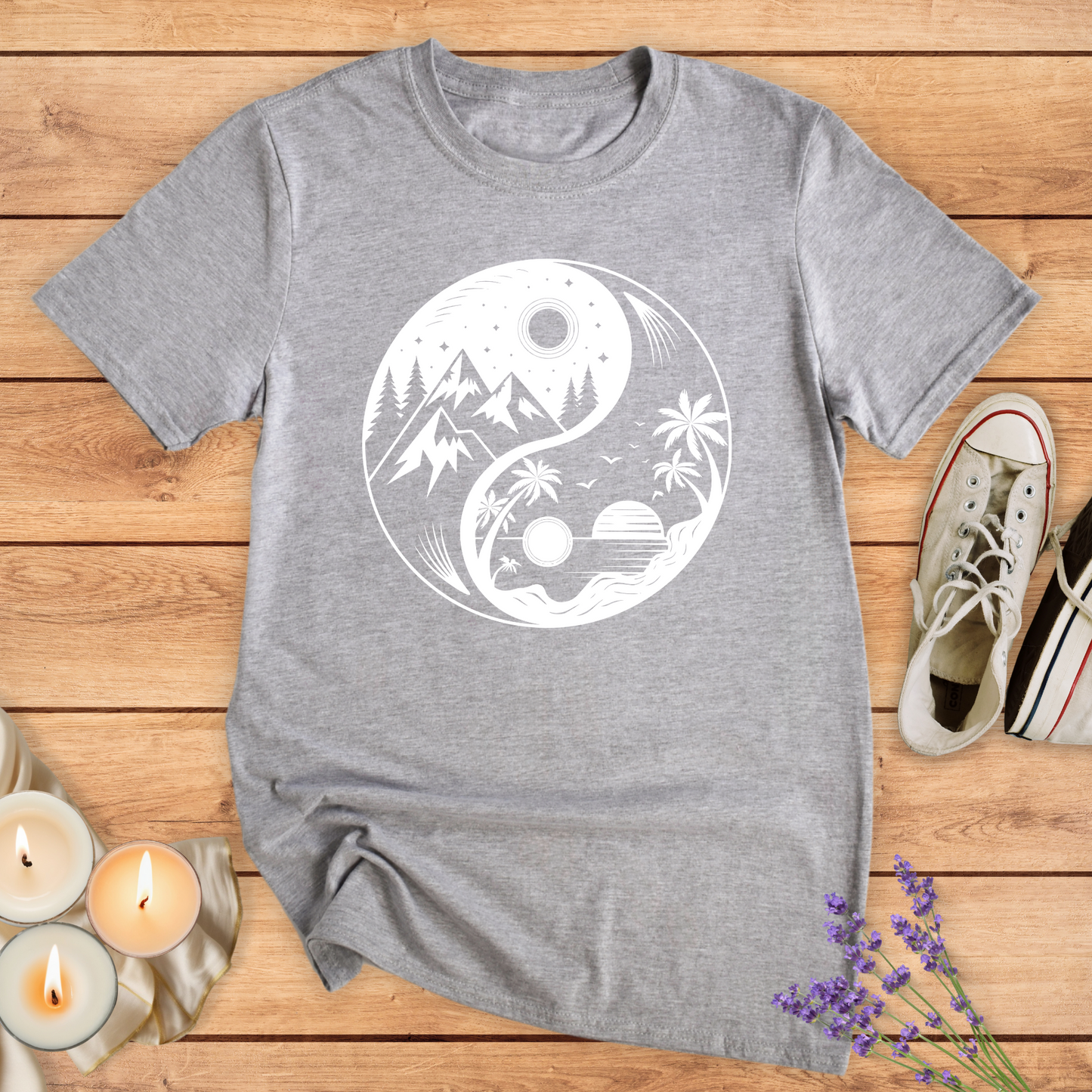 NATURE SCENE YINYANG T-SHIRT
