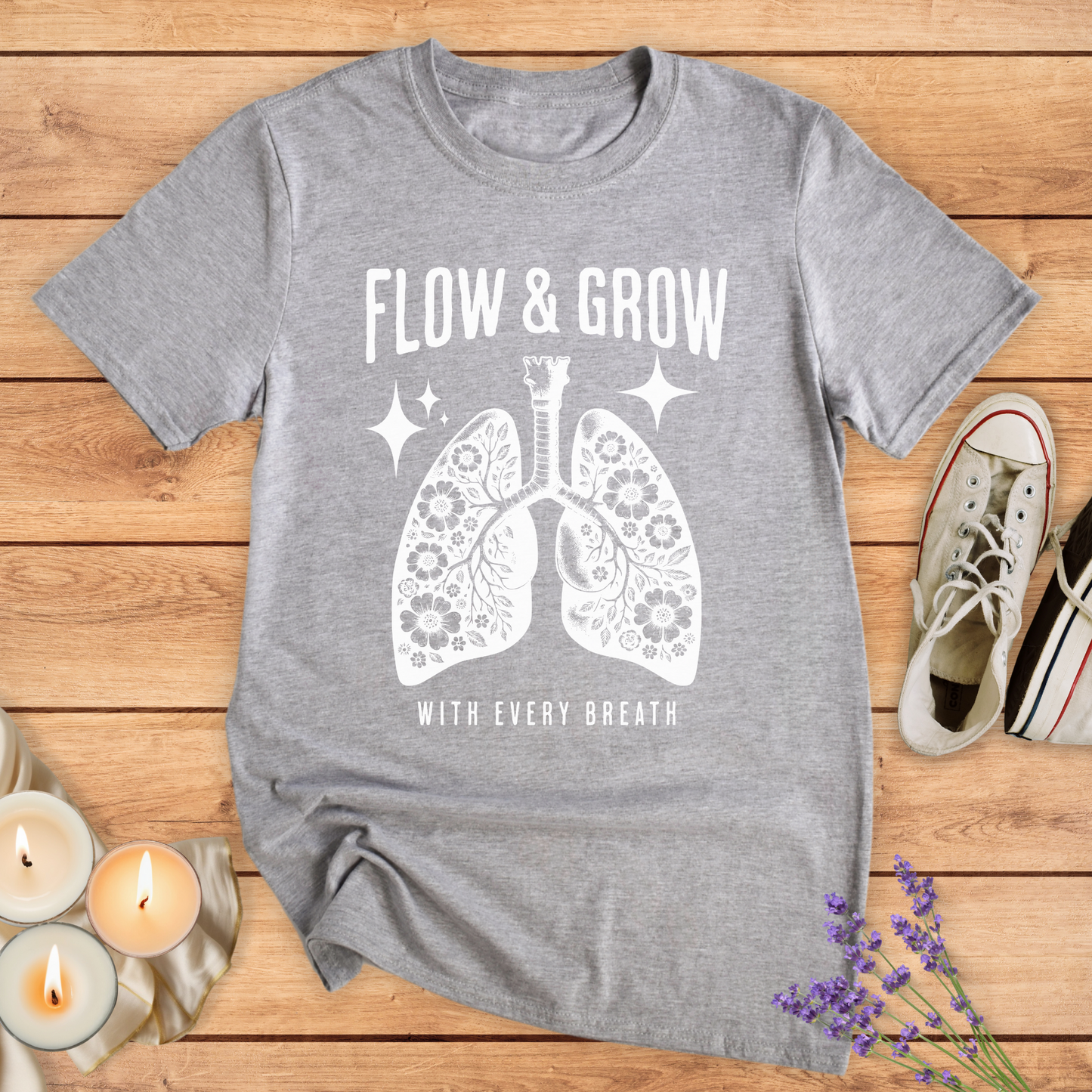 FLOW & GROW T-SHIRT - Print Material - Vibe Culture