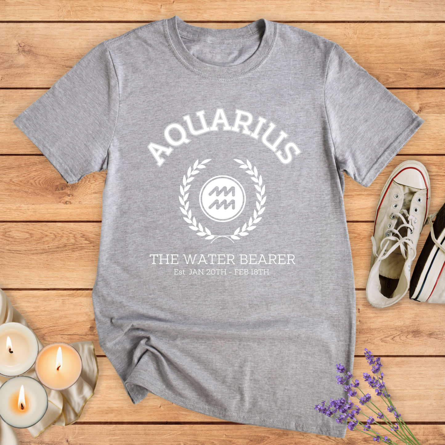AQUARIUS COLLEGE T-SHIRT - Print Material - Vibe Culture
