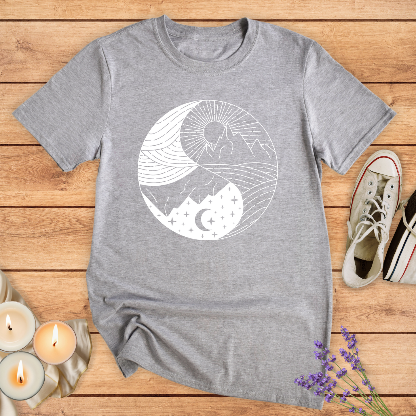 YINYANG SUN AND MOON T-SHIRT