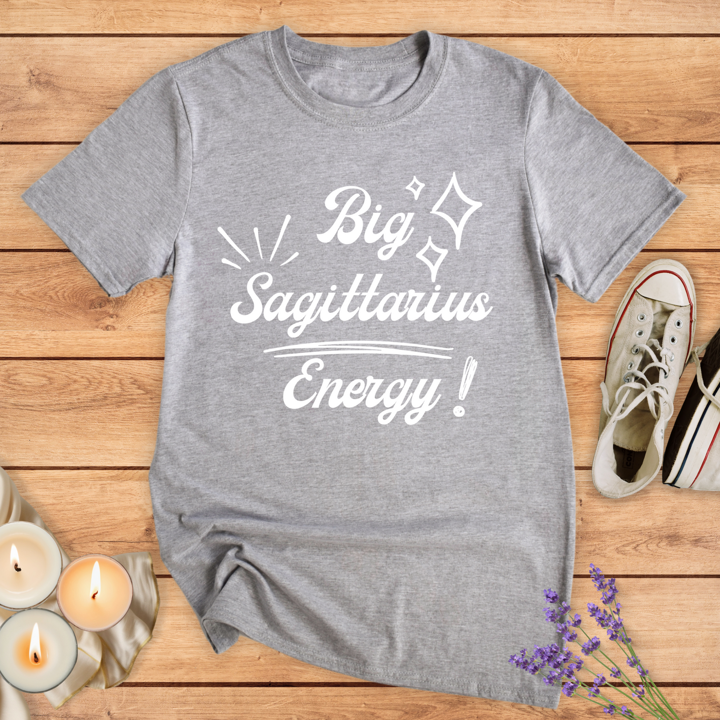 BIG SAGITTARIUS ENERGY T-SHIRT - Print Material - Vibe Culture