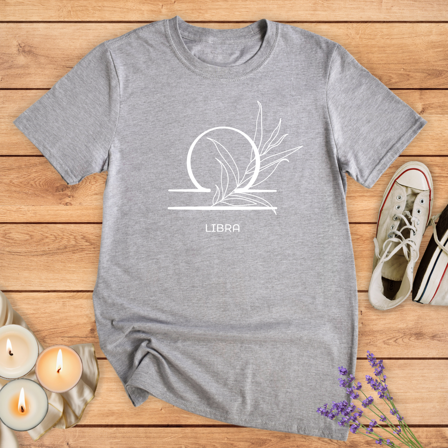 LIBRA FLOWER SIMPLE T-SHIRT