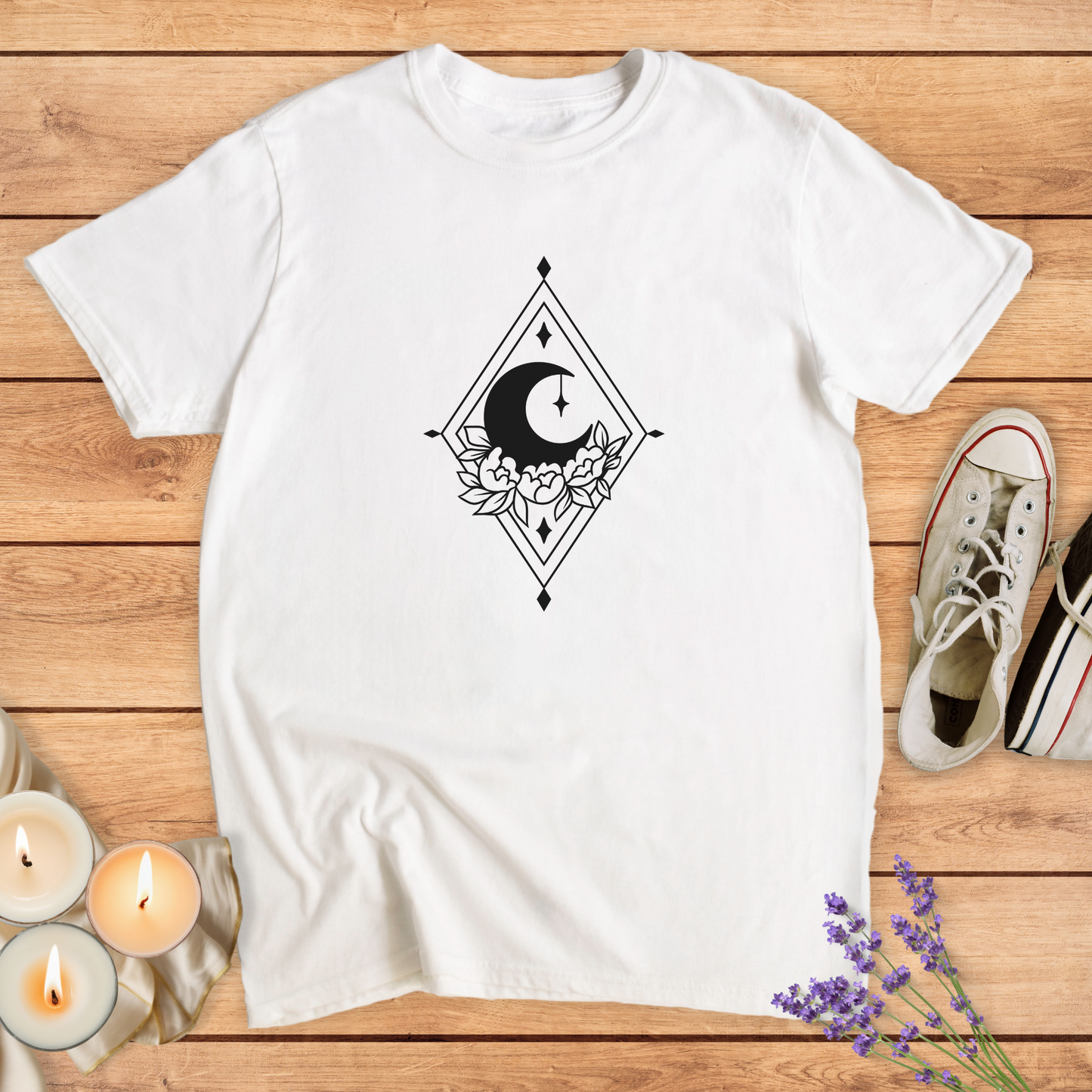 MOON BLOOM T-SHIRT - Print Material - Vibe Culture