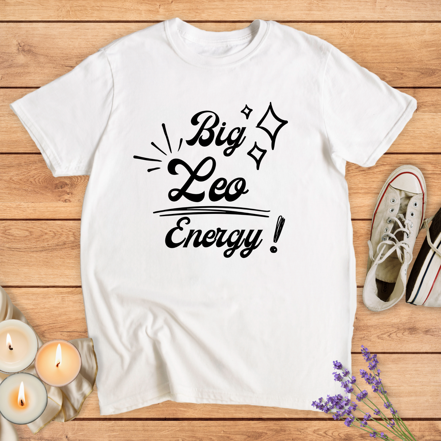 BIG LEO ENERGY T-SHIRT - Print Material - Vibe Culture