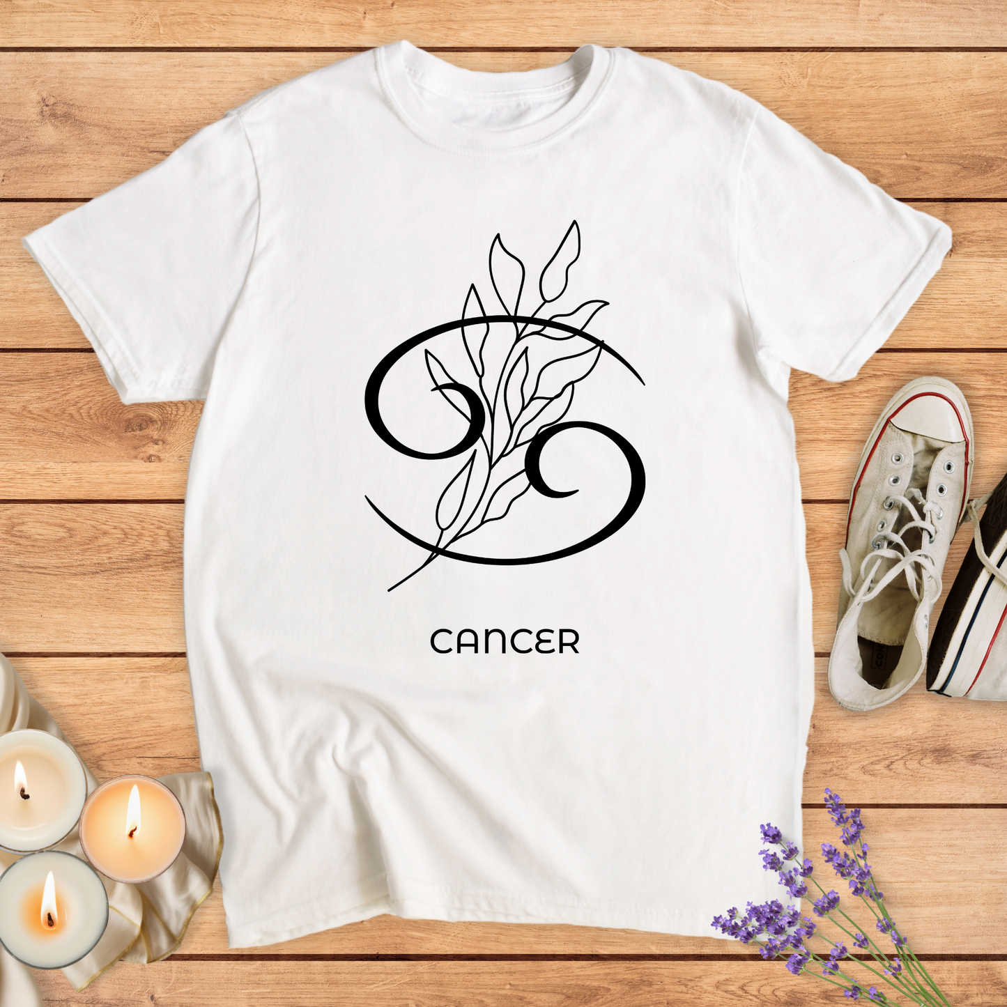 CANCER FLOWER SIMPLE T-SHIRT
