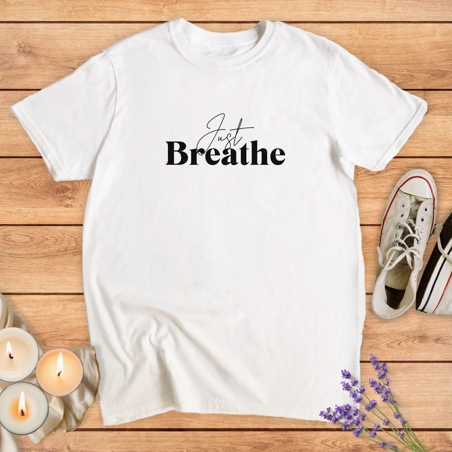 JUST BREATHE T-SHIRT - Print Material - Vibe Culture