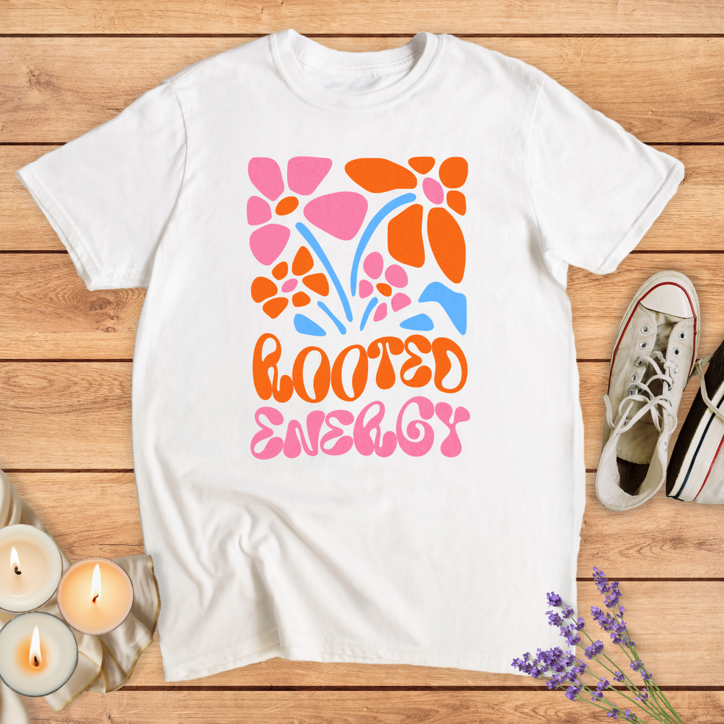 ROOTED ENERGY T-SHIRT - Print Material - Vibe Culture
