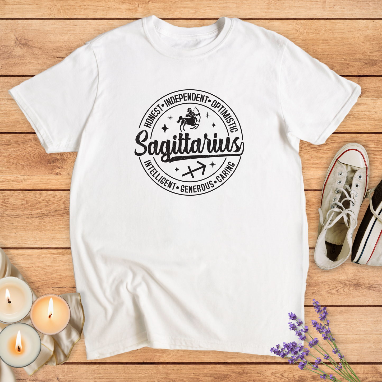 SAGITTARIUS ROUND SIGN T-SHIRT