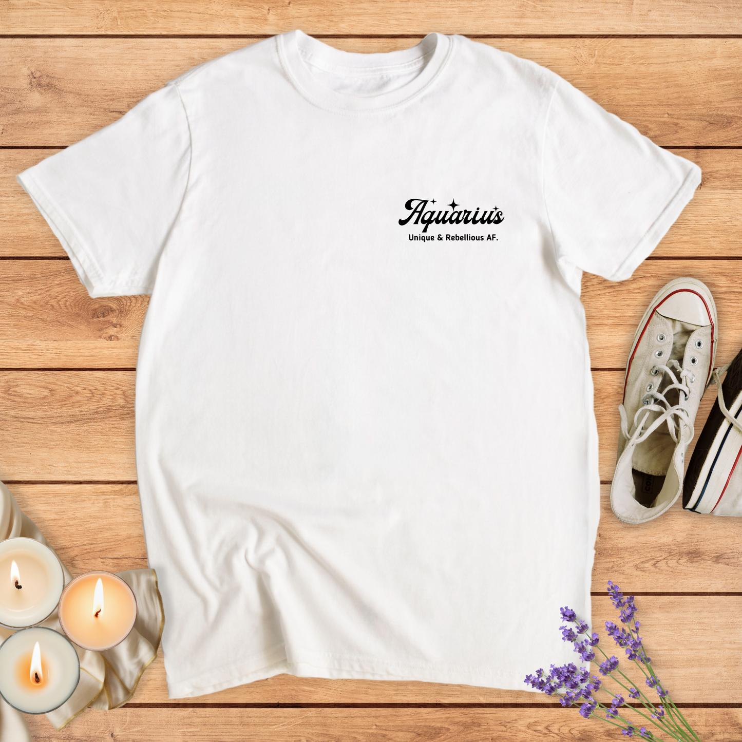 AQUARIUS SPARKLE T-SHIRT - Print Material - Vibe Culture