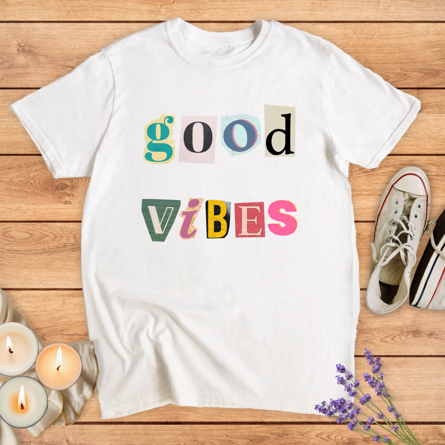 GOOD VIBES ON PAPER T-SHIRT - Print Material - Vibe Culture