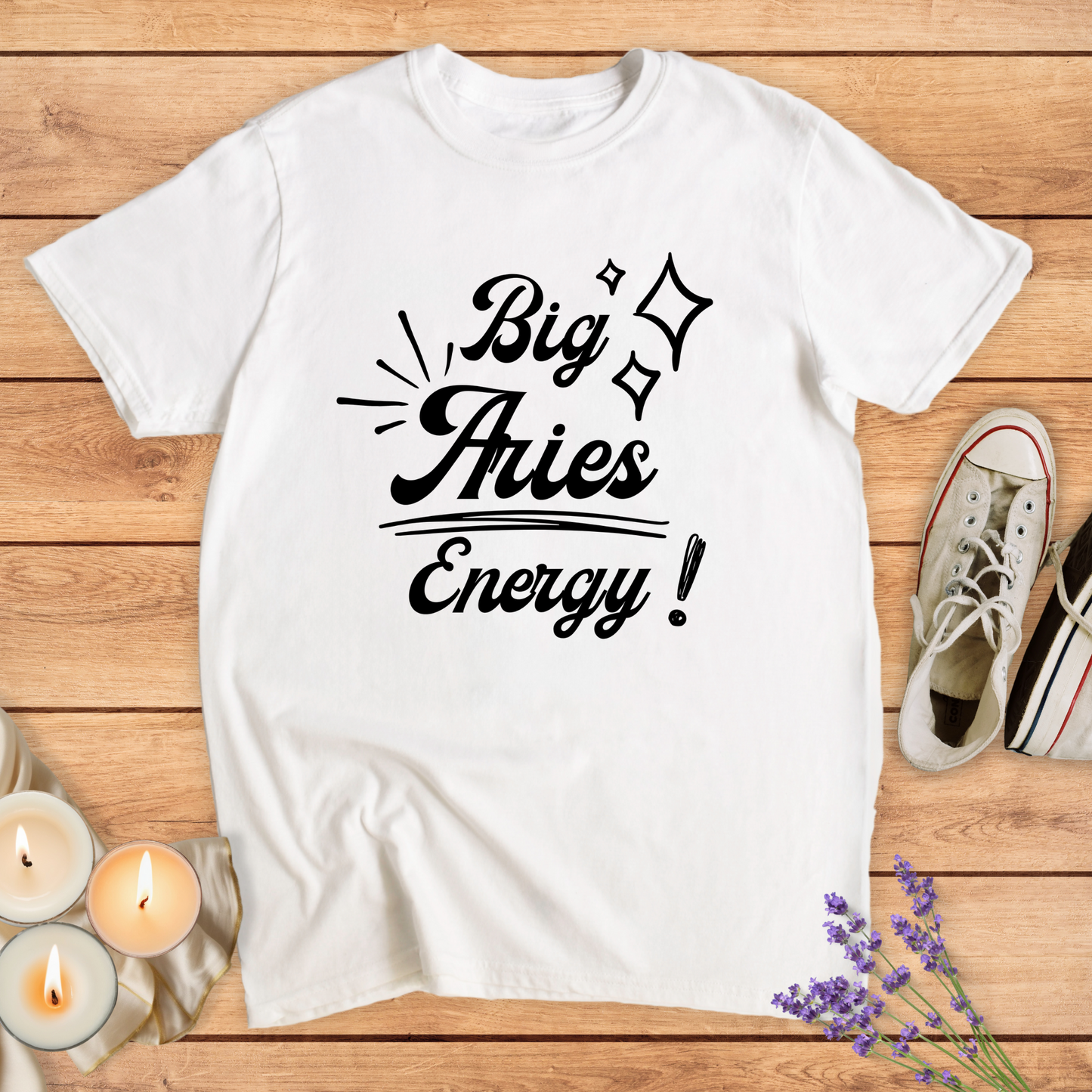 BIG ARIES ENERGY T-SHIRT - Print Material - Vibe Culture