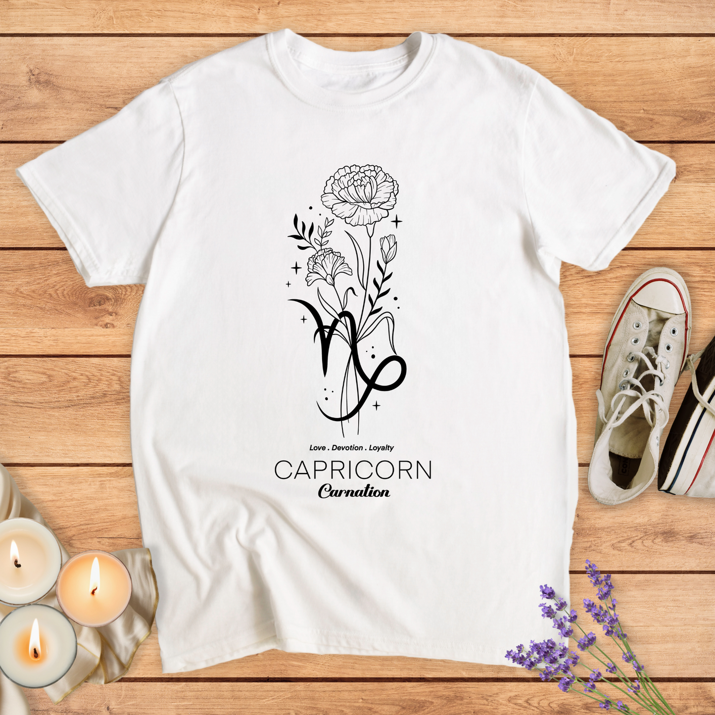 CAPRICORN FLOWER T-SHIRT