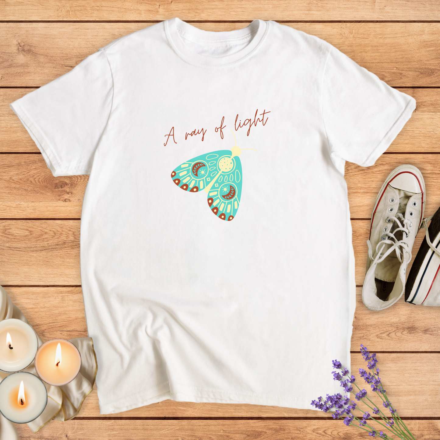 COLOURED MOTH T-SHIRT - Print Material - Vibe Culture
