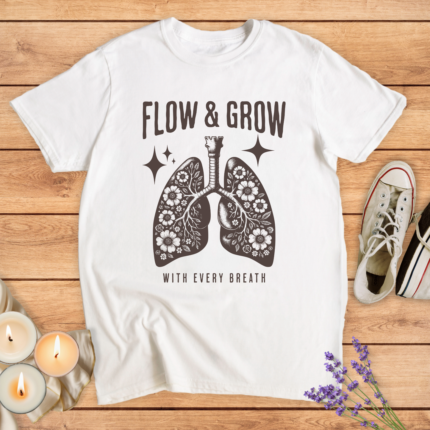 FLOW & GROW T-SHIRT - Print Material - Vibe Culture