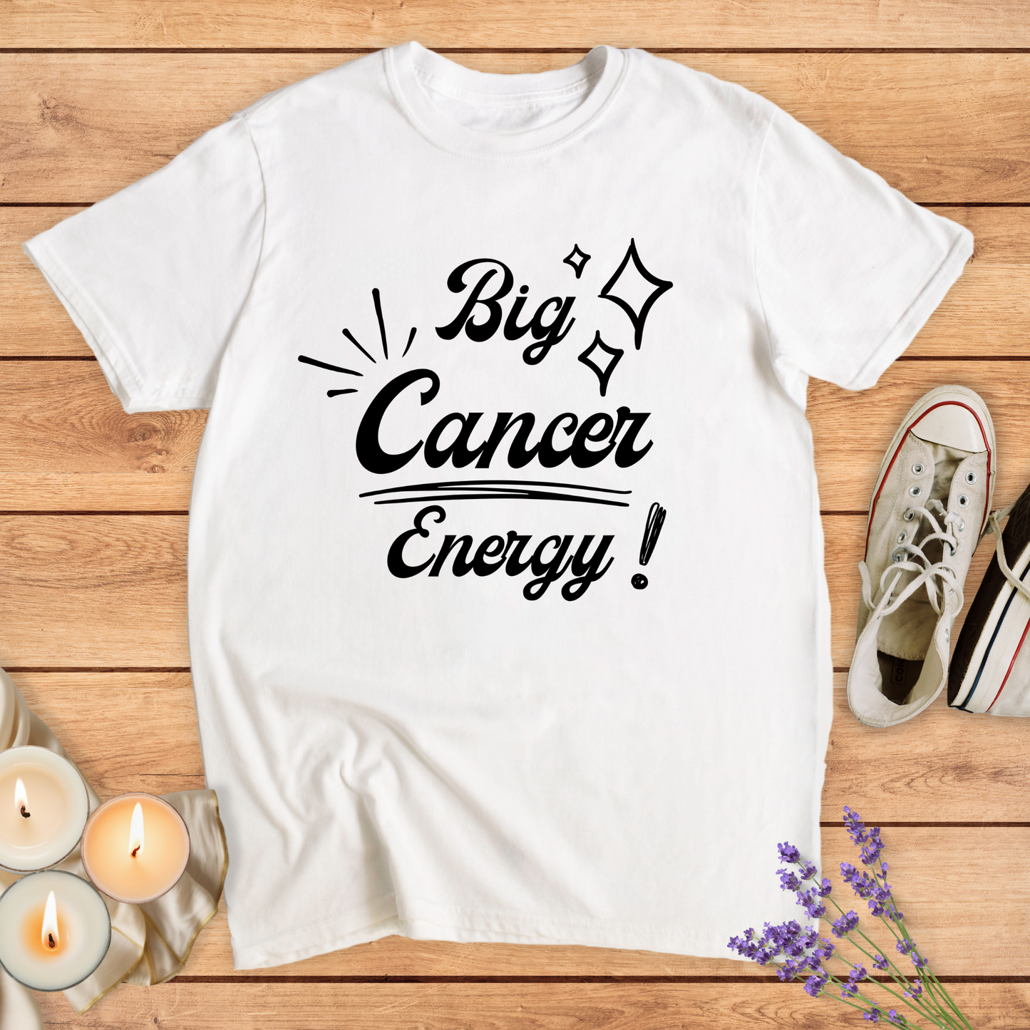 BIG CANCER ENERGY T-SHIRT - Print Material - Vibe Culture