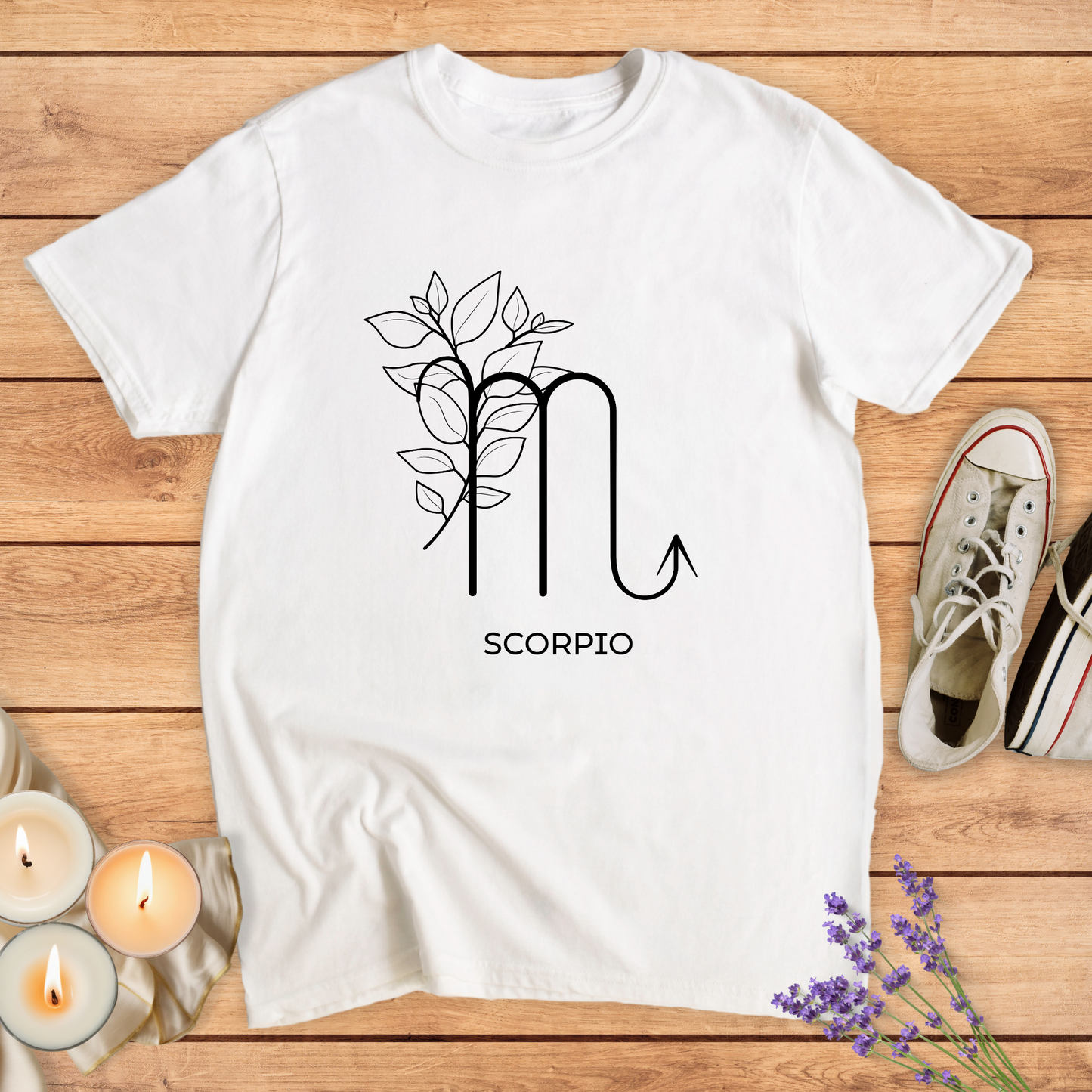 SCORPIO FLOWER SIMPLE T-SHIRT