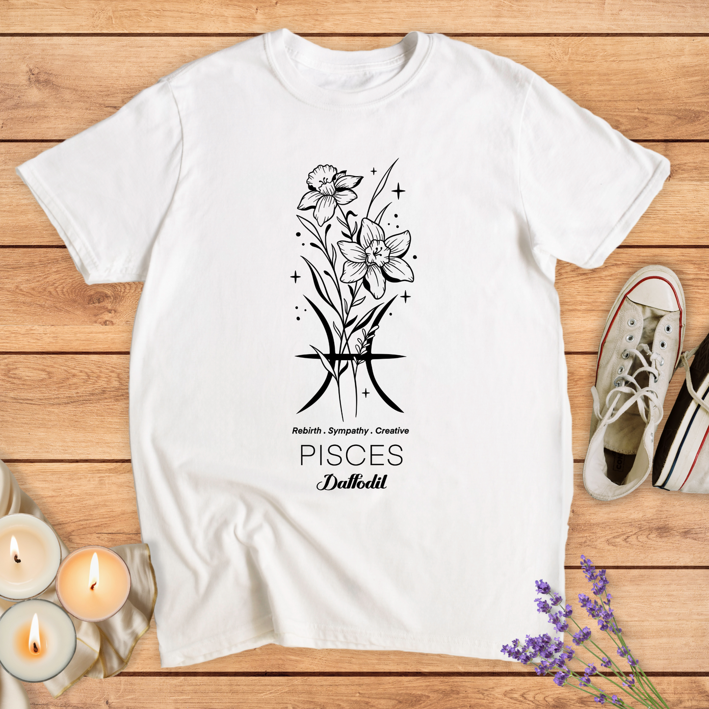 PISCES FLOWER T-SHIRT