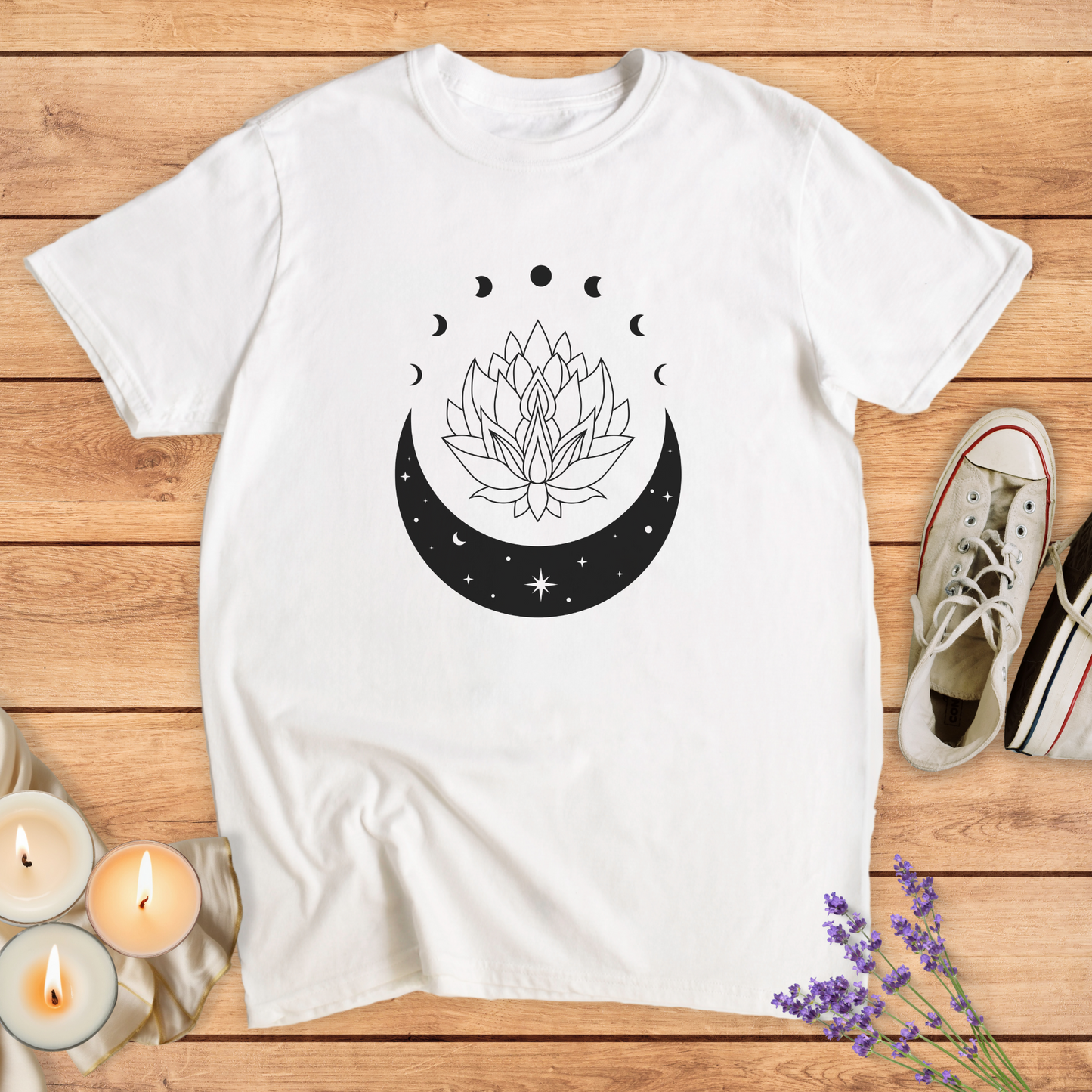 LOTOS AND MOON T-SHIRT