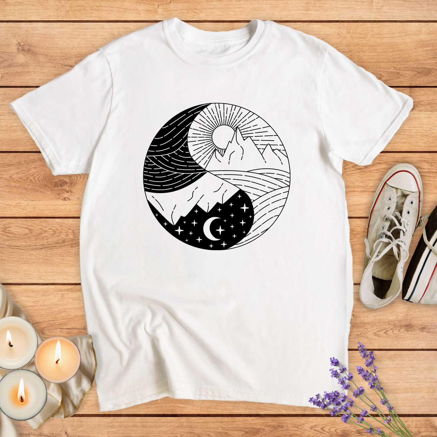 YINYANG SUN AND MOON T-SHIRT