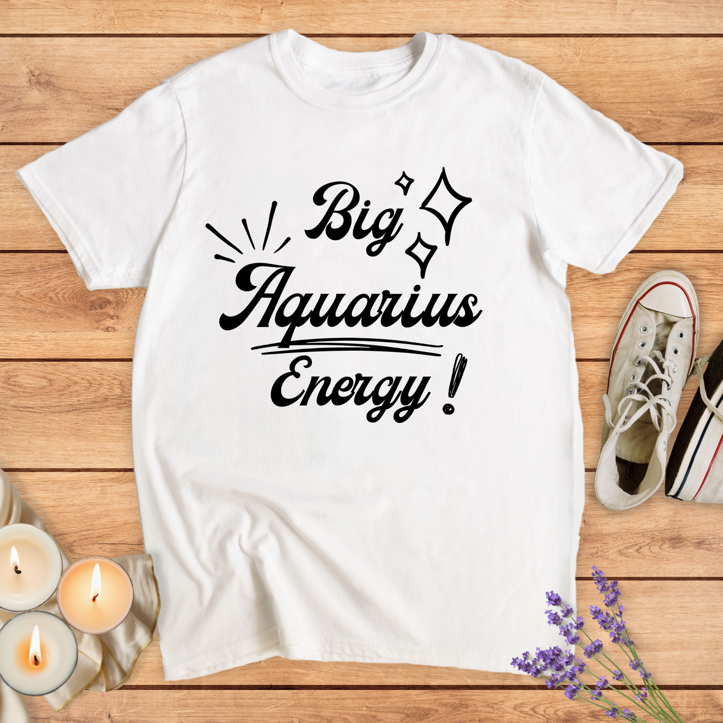 BIG AQUARIUS ENERGY T-SHIRT - Print Material - Vibe Culture