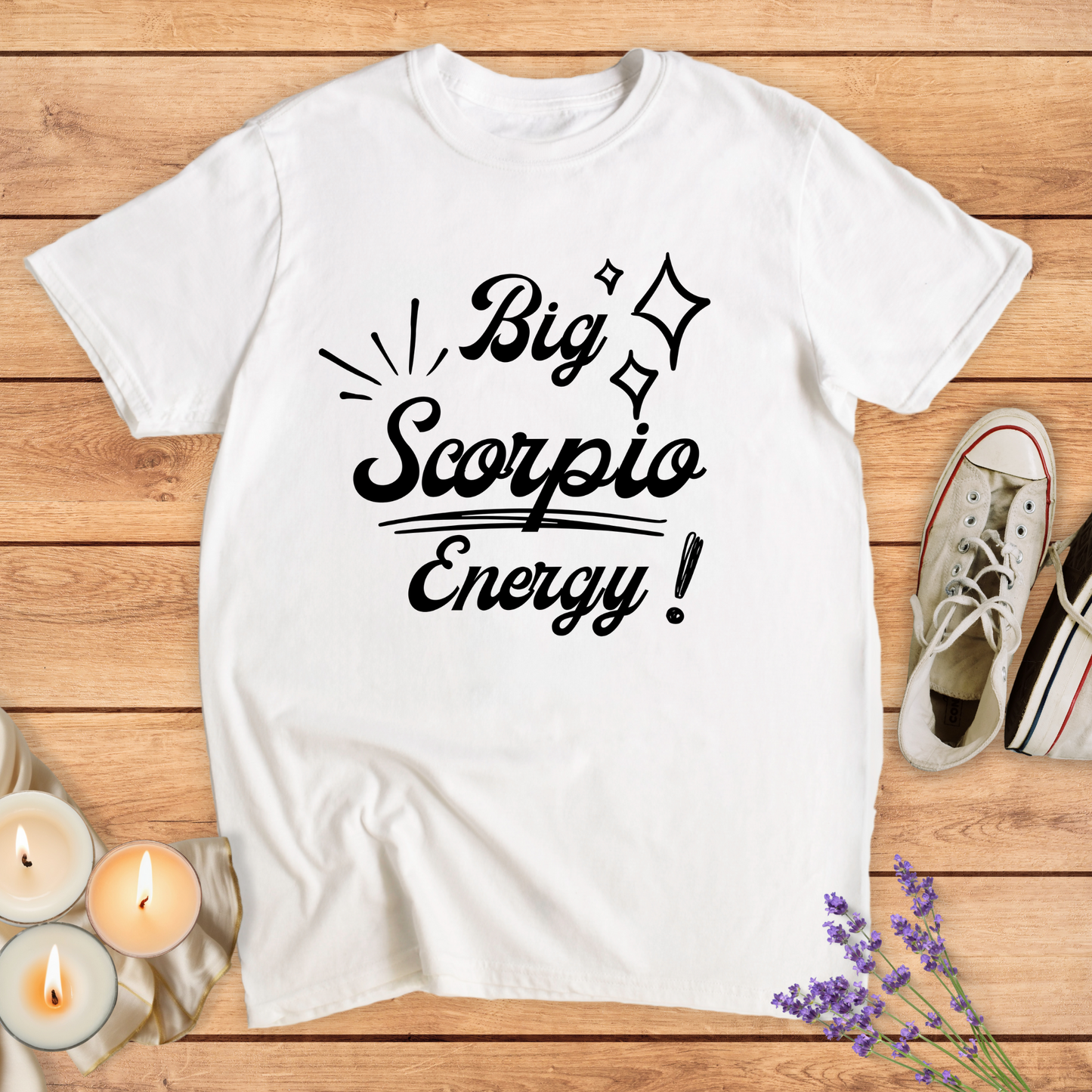 BIG SCORPIO ENERGY T-SHIRT - Print Material - Vibe Culture
