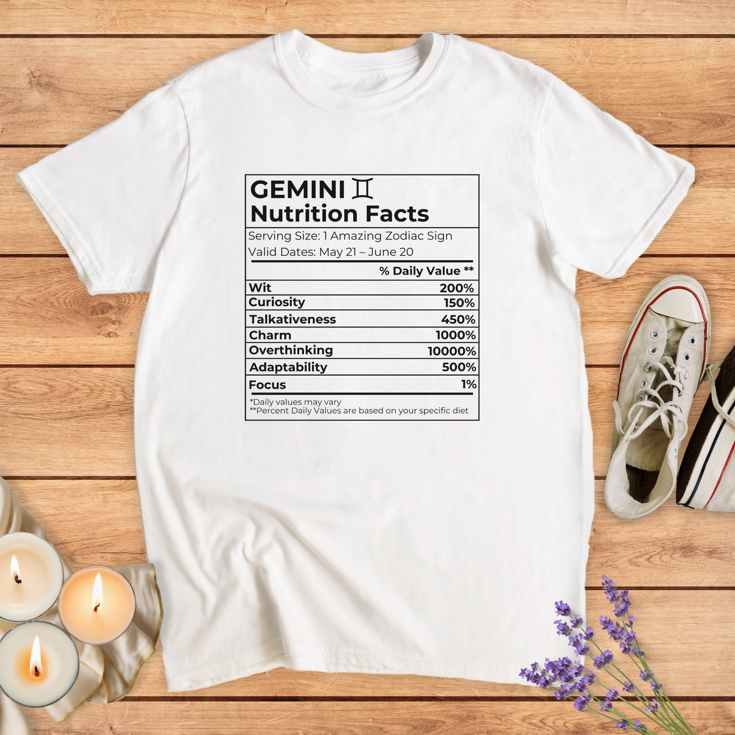 GEMINI NUTRITION T-SHIRT - Print Material - Vibe Culture