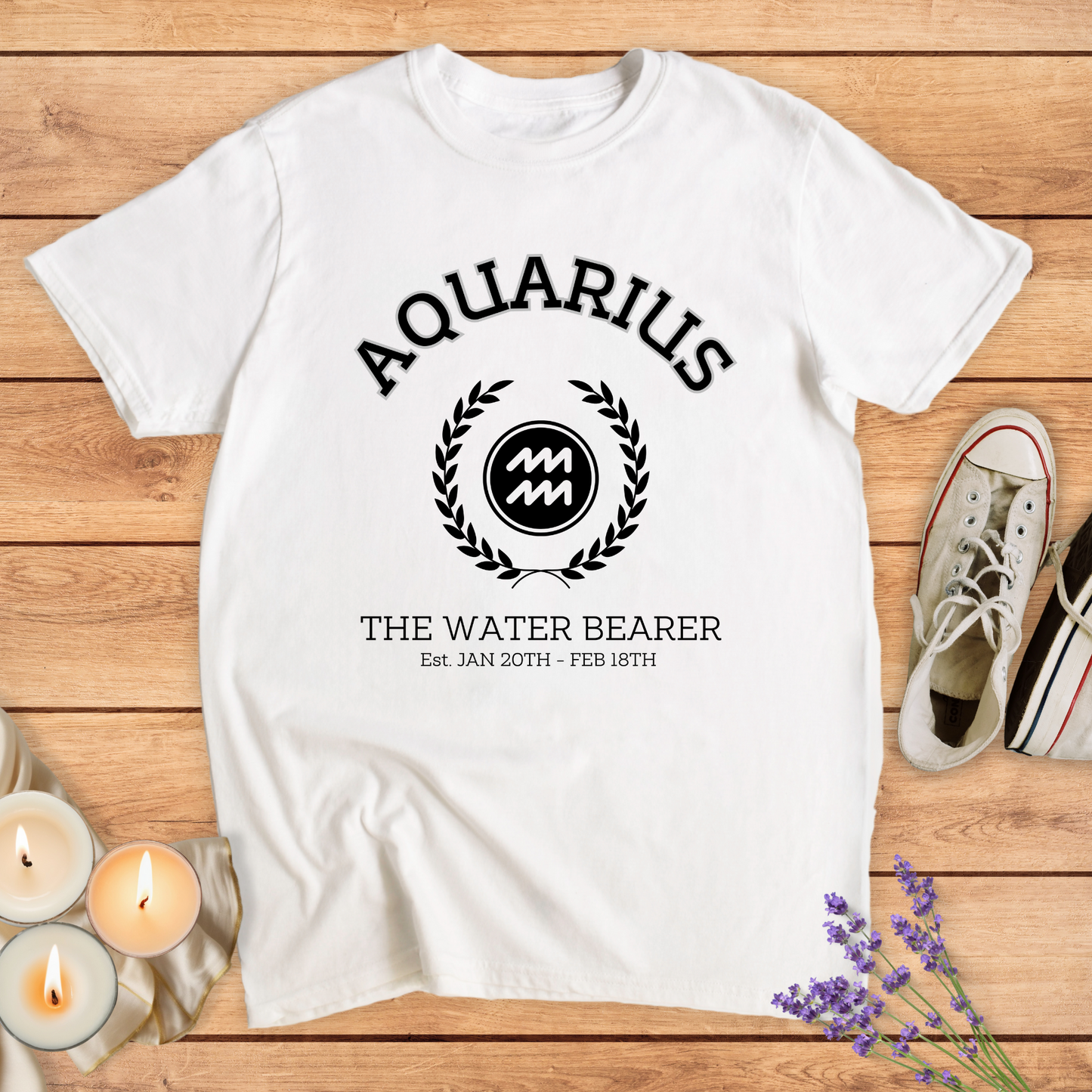 AQUARIUS COLLEGE T-SHIRT - Print Material - Vibe Culture