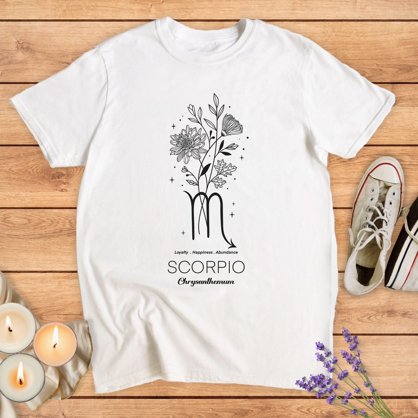 SCORPIO FLOWER T-SHIRT