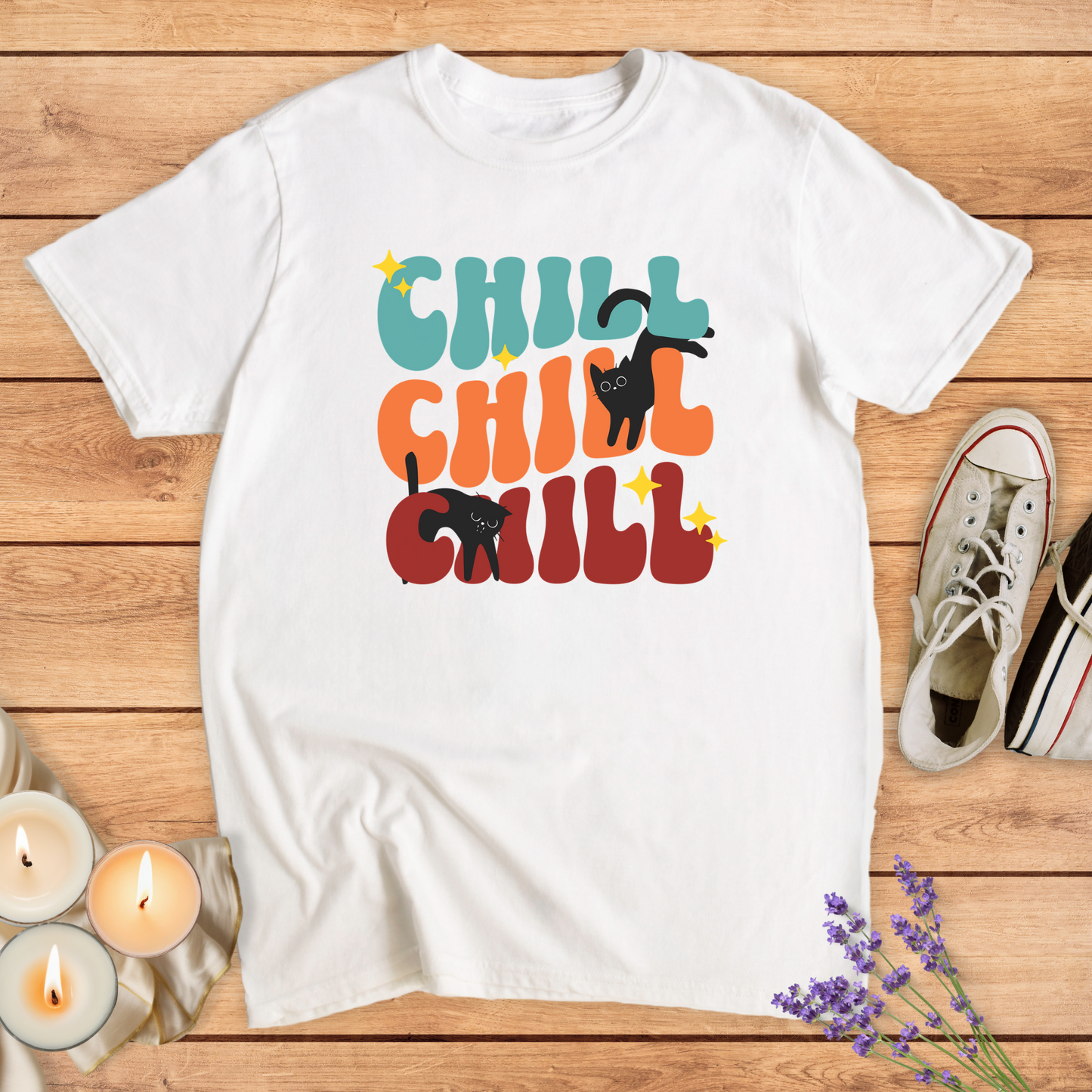 CHILL CHILL CHILL T-SHIRT - Print Material - Vibe Culture