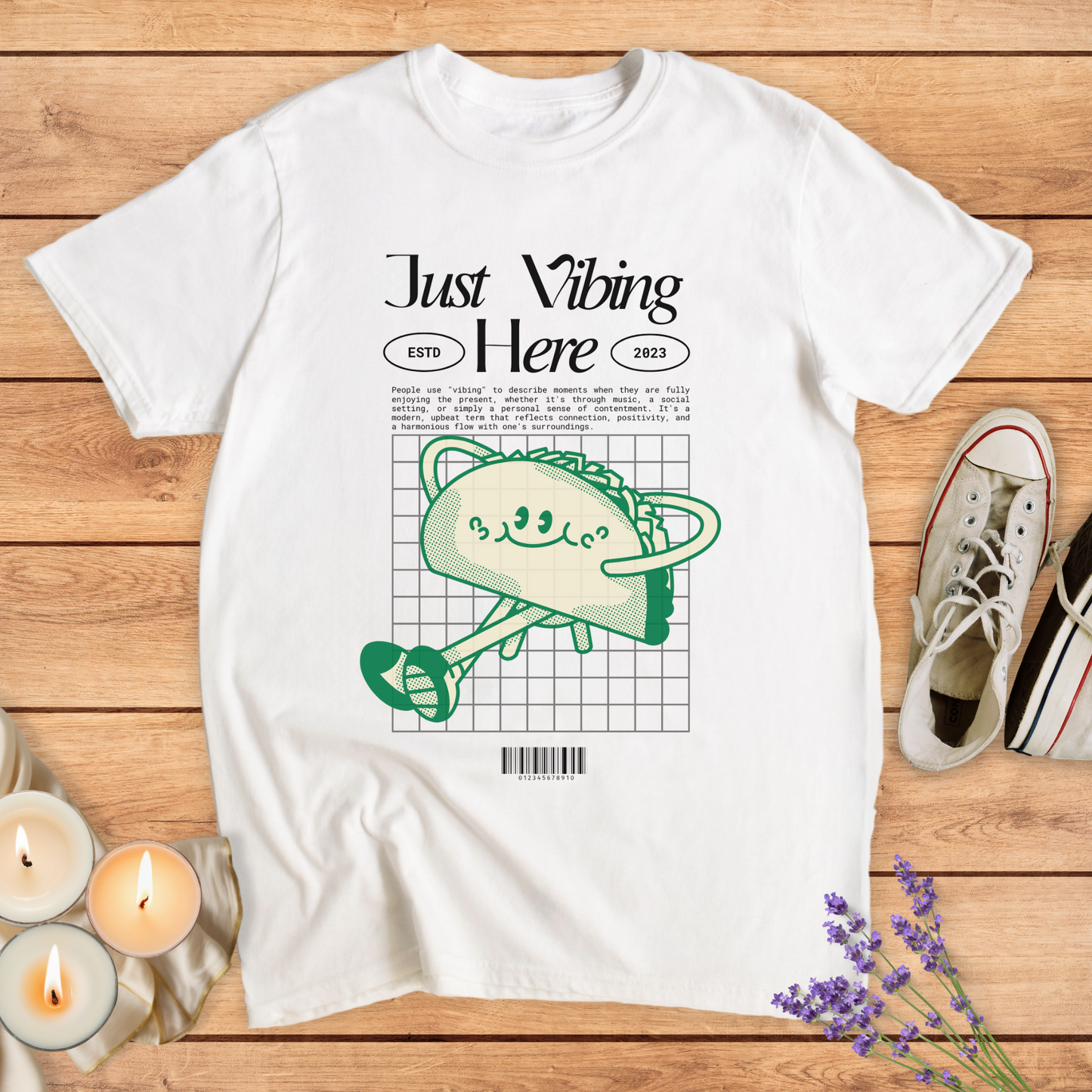JUST VIBING T-SHIRT - Print Material - Vibe Culture
