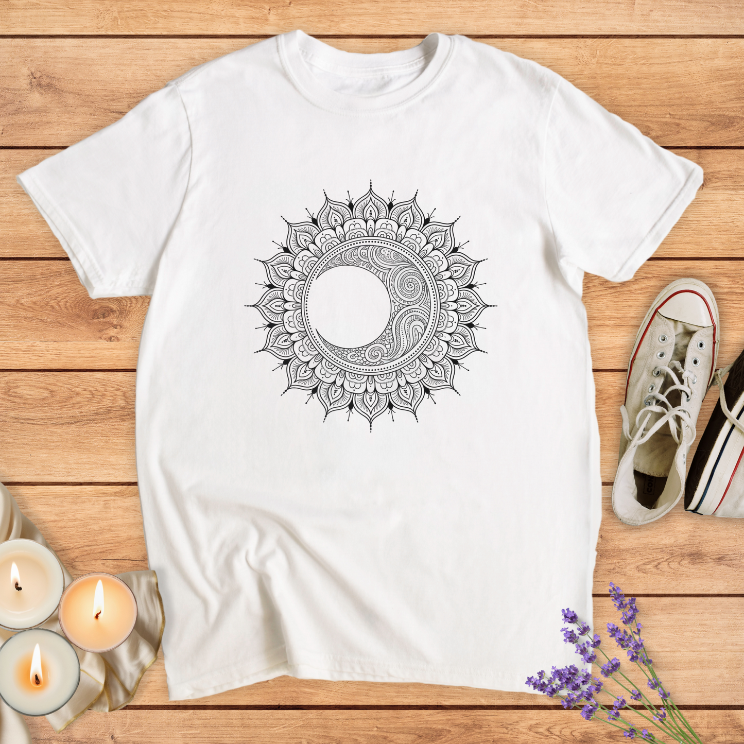 BOHO MOON MANDALA T-SHIRT