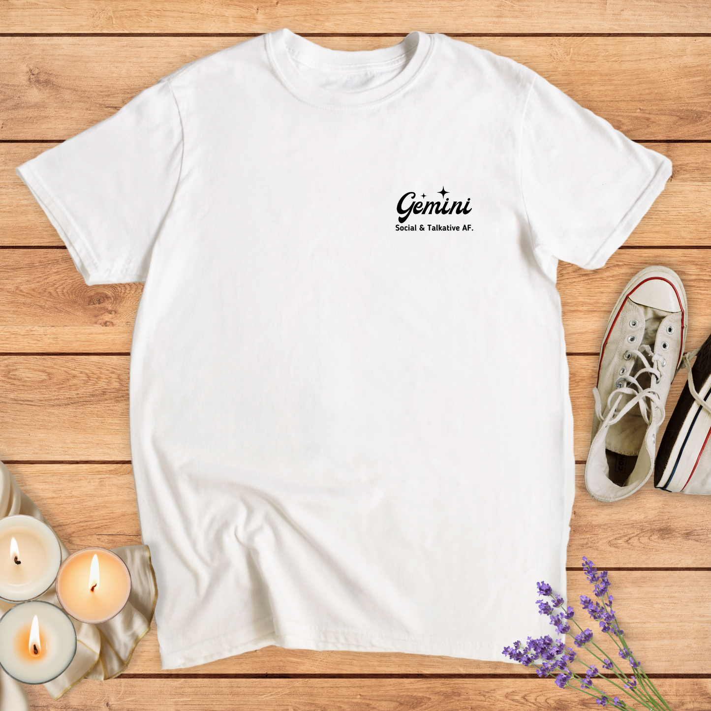 GEMINI SPARKLE T-SHIRT - Print Material - Vibe Culture