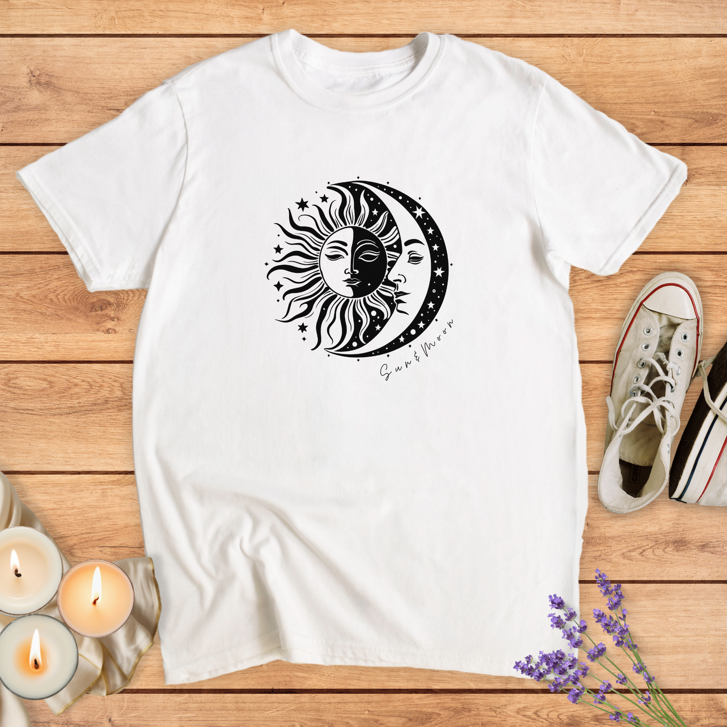 SUN AND MOON T-SHIRT - Print Material - Vibe Culture