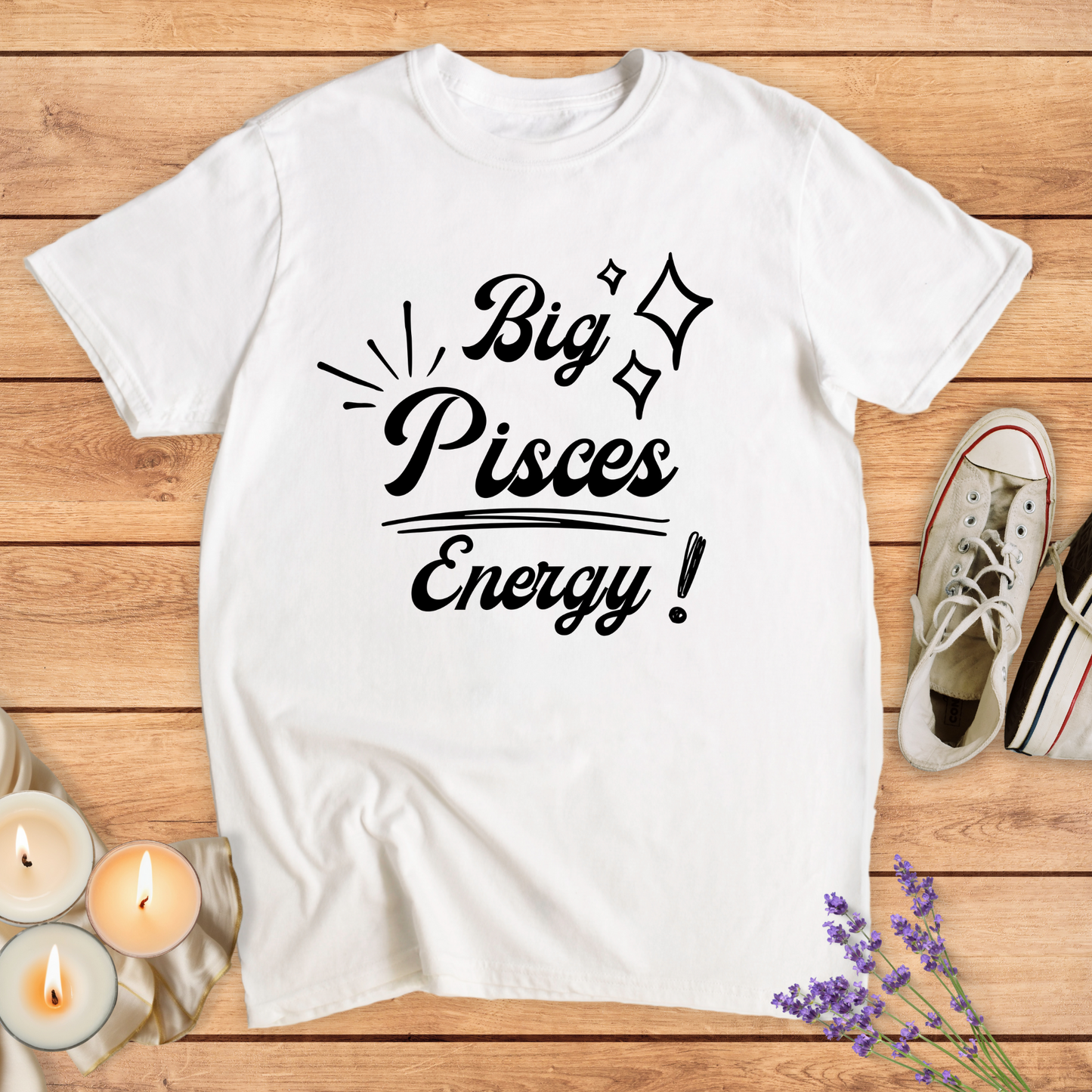 BIG PISCES ENERGY T-SHIRT - Print Material - Vibe Culture