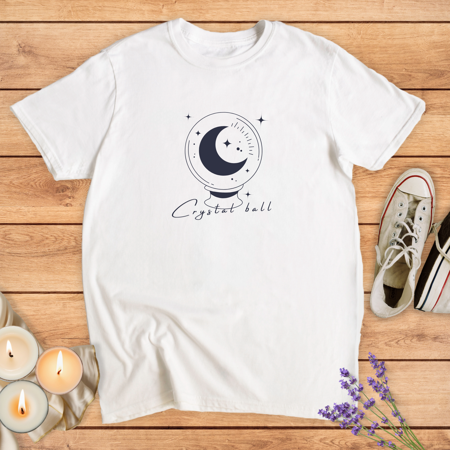 CRYSTAL BALL T-SHIRT - Print Material - Vibe Culture