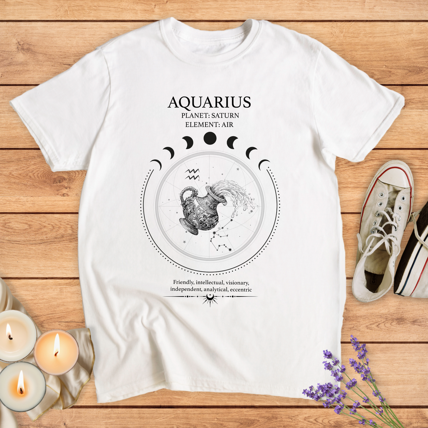 AQUARIUS HOROSCOPE T-SHIRT - T-Shirt - Vibe Culture