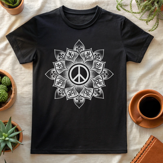 FADED PEACE BLOSSOM T-SHIRT - T-Shirt - Astrotees.co