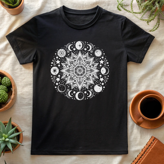 MOON MANDALA T-SHIRT - T-Shirt - Astrotees.co