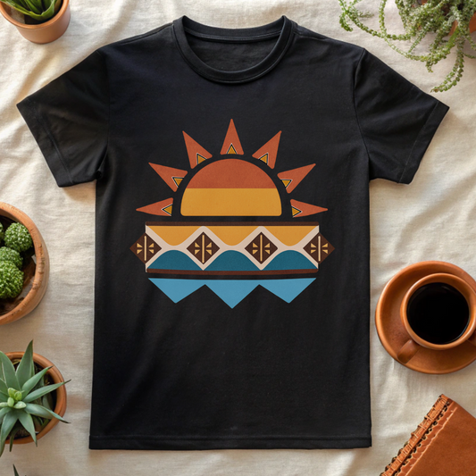 TRIBAL SUNSET T-SHIRT - T-Shirt - Astrotees.co