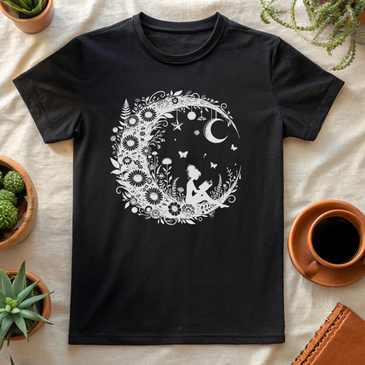 FLORAL MOON T-SHIRT - T-Shirt - Astrotees.co